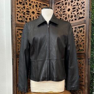 Classic Black Leather Jacket for Women